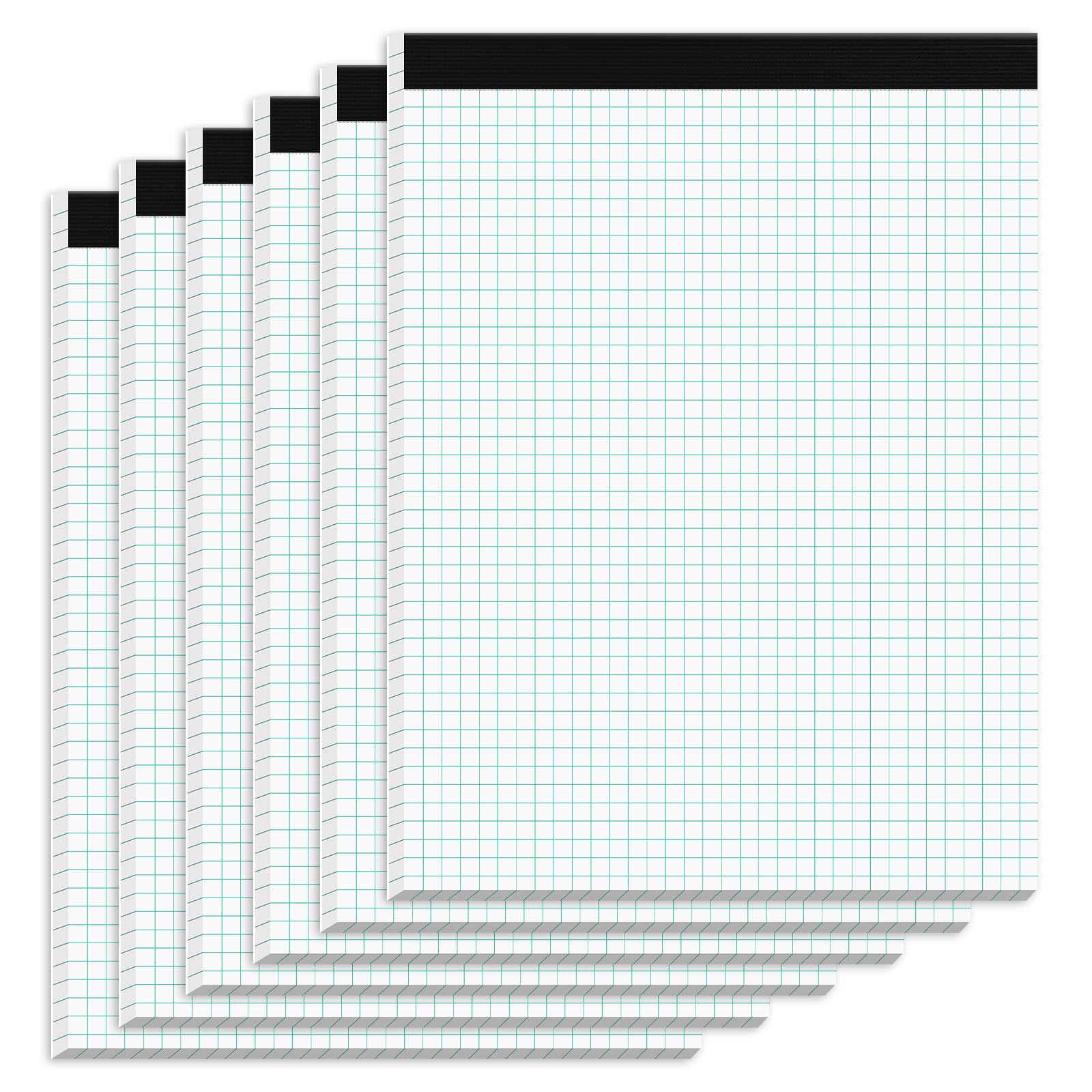 Graph Papers Pads 8.5 x11 Grid Paper Notebook 8.5 x 11 Graph Paper Notebook 8.5 x 11 Blue Quad Rule 4x4 Graph Paper 6 Pack Graphing Paper Notepad Grid Paper Pad 8.5x11 Square Paper image 2