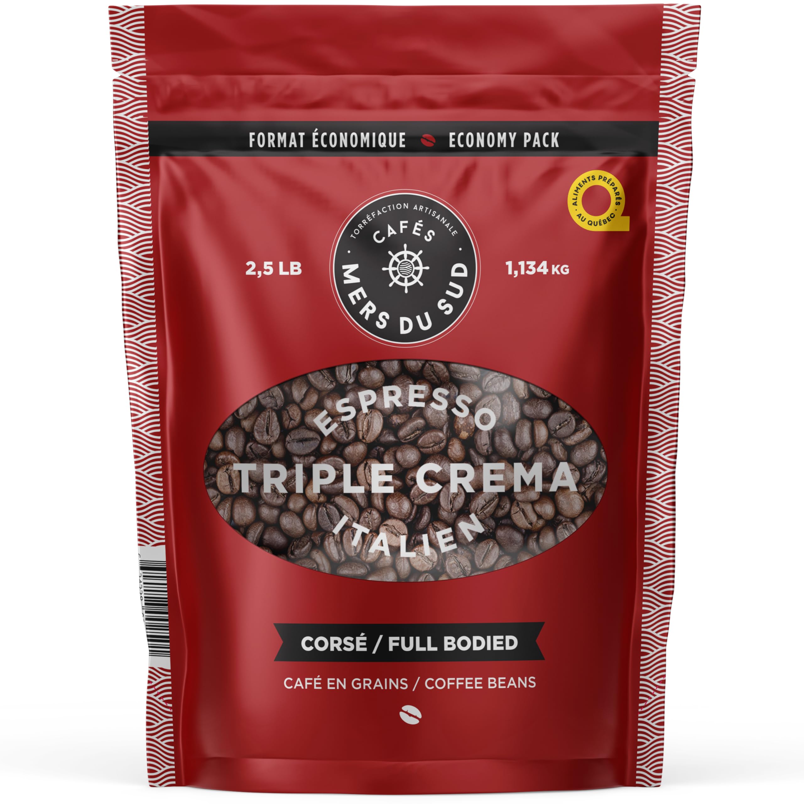 Cafés Mers du Sud Triple Crema Italian Espresso Coffee Beans