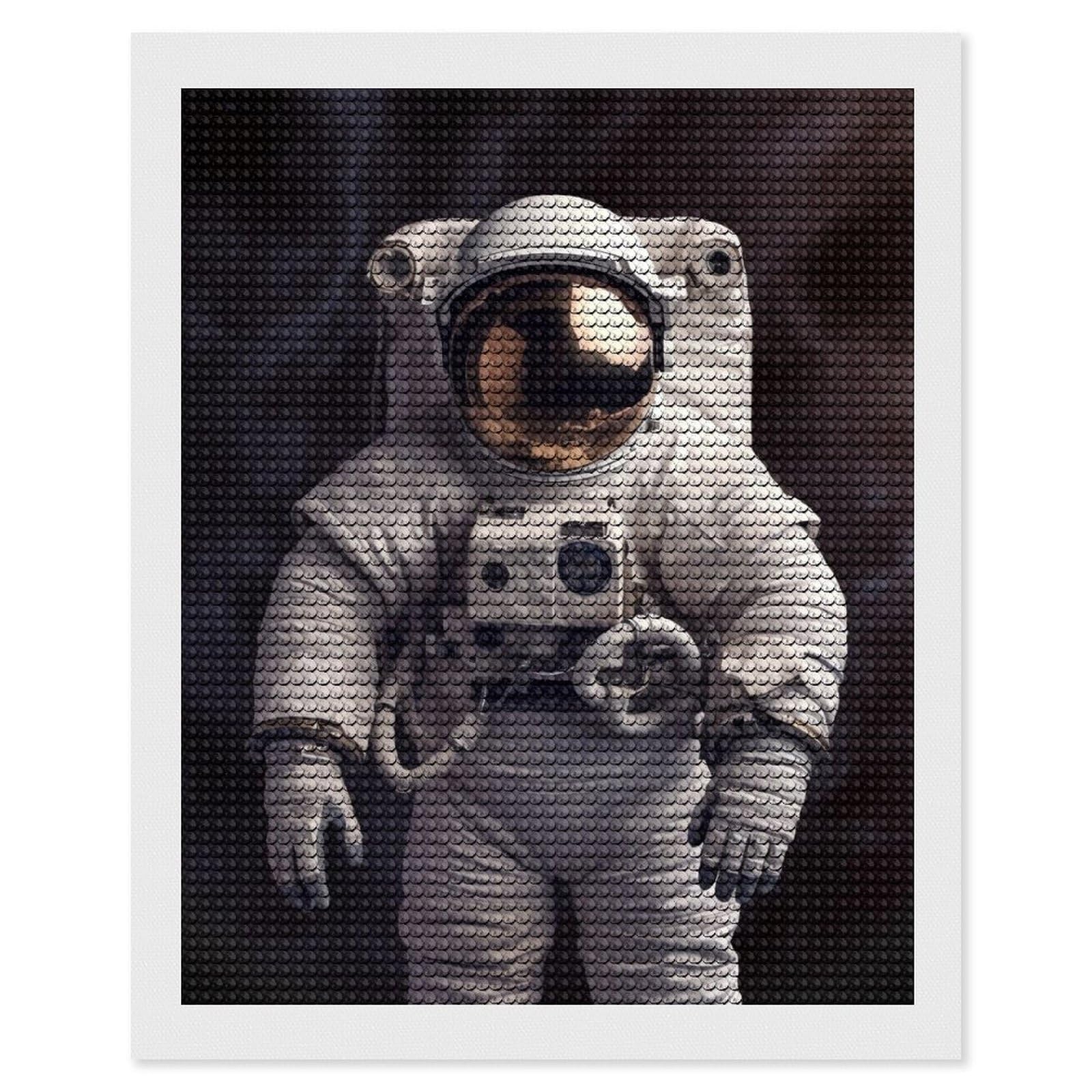 FodPand Diamond Art Kits for Adults, 5D Aurora Diamond Painting Kits for Beginners, Astronaut DIY Full Drill Dots Gem Art Paint Crafts for Home Wall Decor 16"x20"