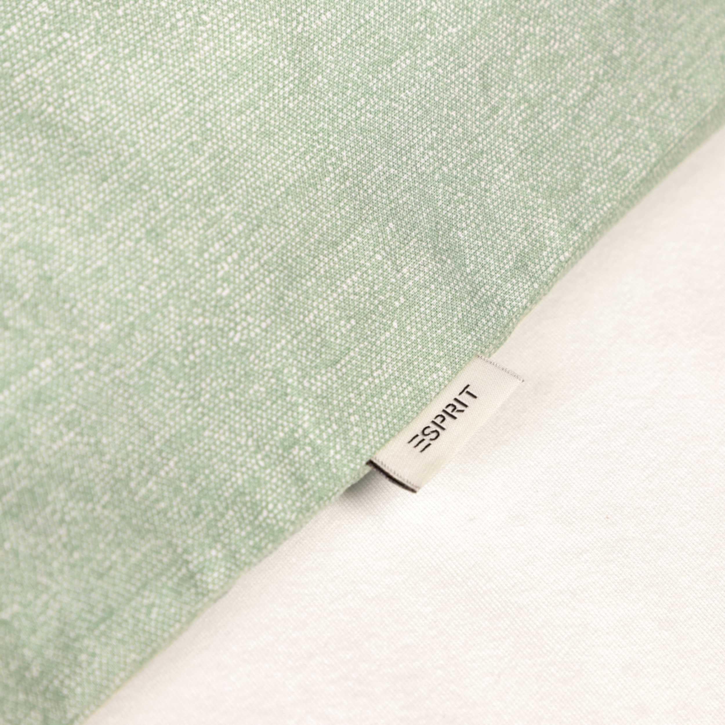Esprit Home Ropa de cama premium de 155 x 220 cm, de algodón, color verde, 2 piezas, incluye 1 funda de edredón de 155 x 220 cm, incluye 1 funda de almohada de 80 x 80 cm, certificado Öko-Tex