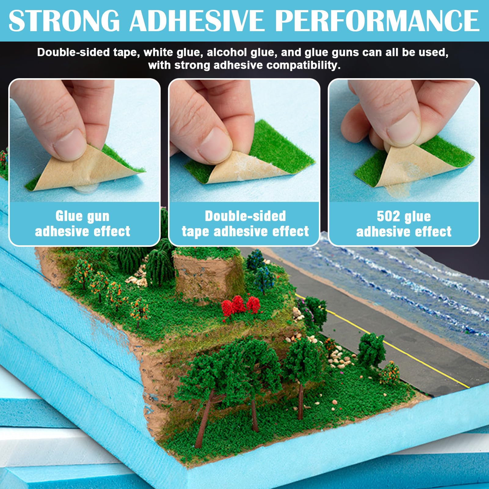 Gohytal 6 Fogli Di Schiuma XPS Per Modellismo 30x20x2 Cm - Pannelli In Polistirolo Rigido Blu Per Diorami, Architettura E Fai Da Te