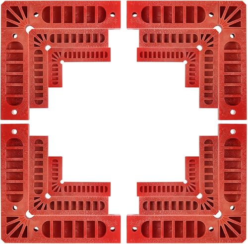 Juego de 12 cuadrados de posicionamiento de 90 grados, 3 tamaños, 3 pulgadas, 4 pulgadas, 6 pulgadas (801005.906 in), abrazaderas de esquina de