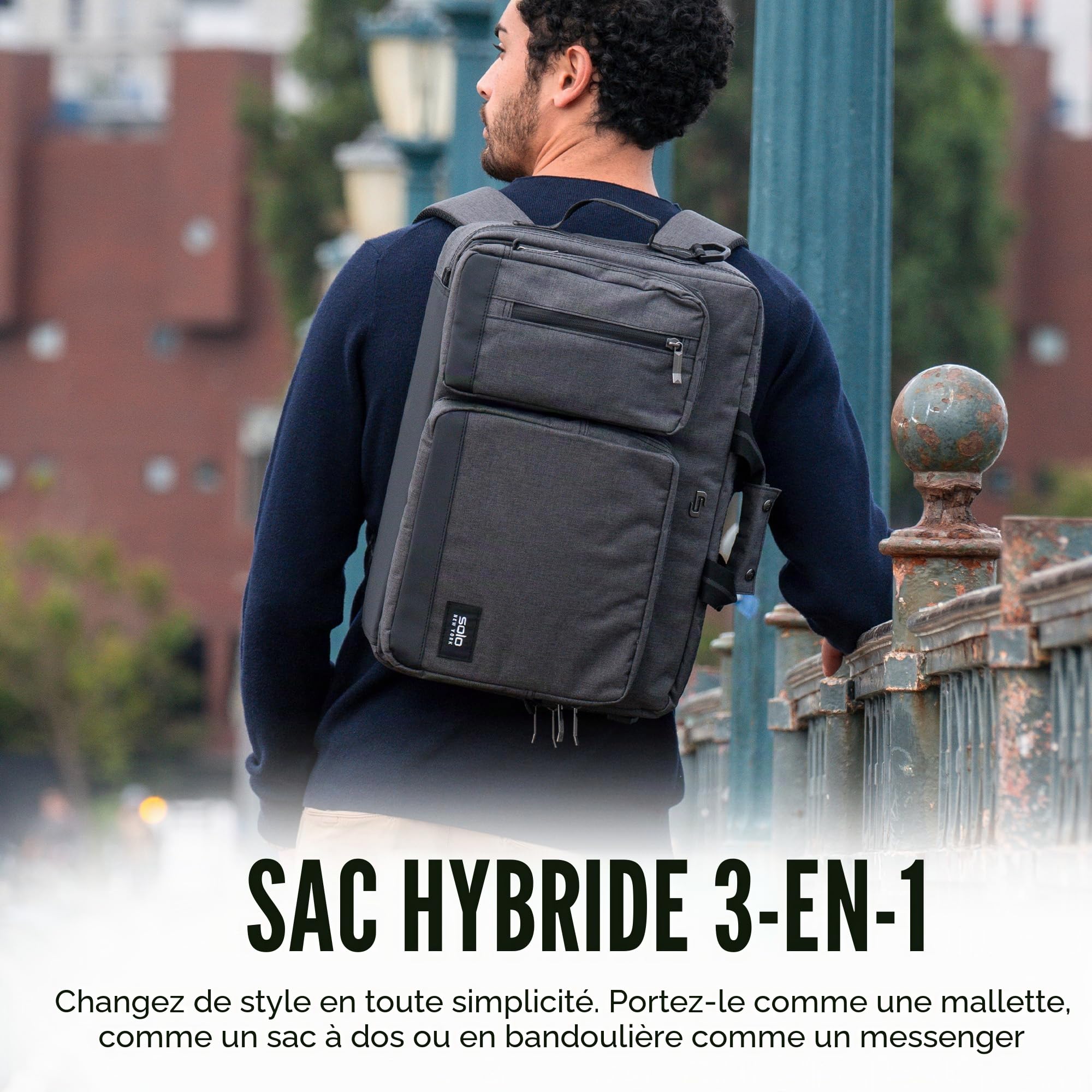 Solo New York Sac à dos unisexe Altitude Durable pour ordinateur portable
