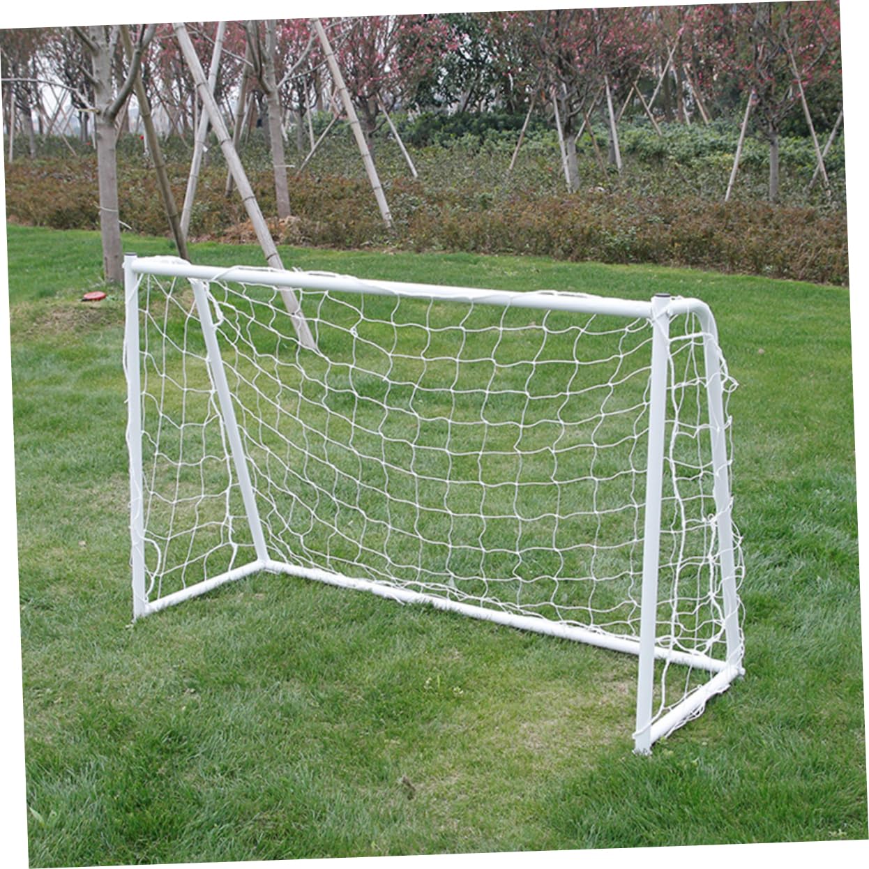 Rete per Porta da Calcio in Pe Bianco, 2 Pezzi per Allenamento | Football e Soccer Ball, Uso Backyard e Match, Accessori Sportivi per School, Giovani Atleti