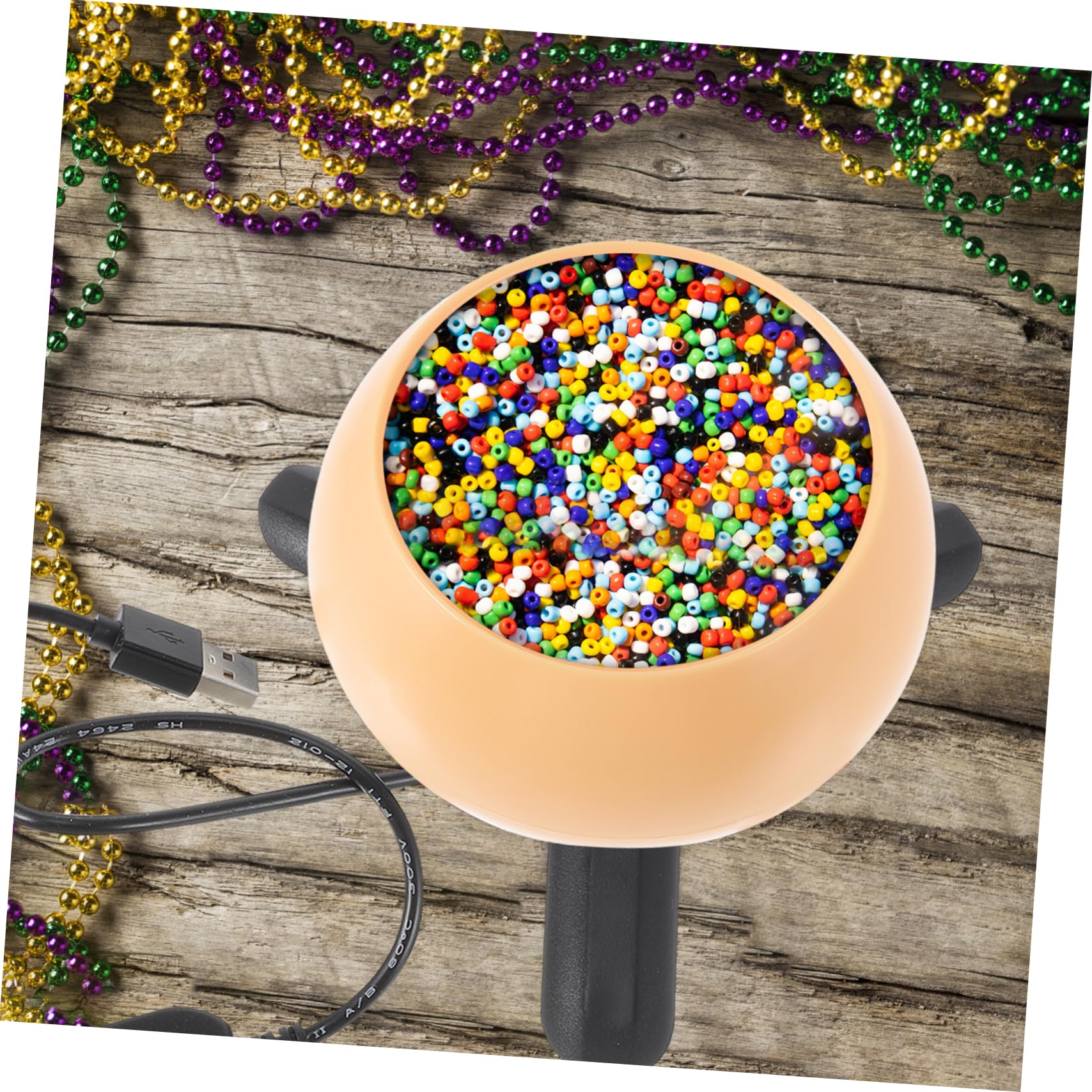NUOBESTY 2juegos Herramientas Para Manualidades Usb Electric Bead Spinner Kit Cuenco Para Enhebrar Abalorios Herramienta De Manualidades y Práctica Para Joyería Diy