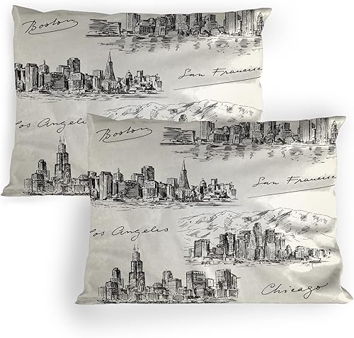 Miniatura 7 de Lunarable American Pillow Sham Set of 2, Massachusetts Flagg Holds a Bow and Pointing Downward Arrow, Quality Microfiber Bedding Item for All