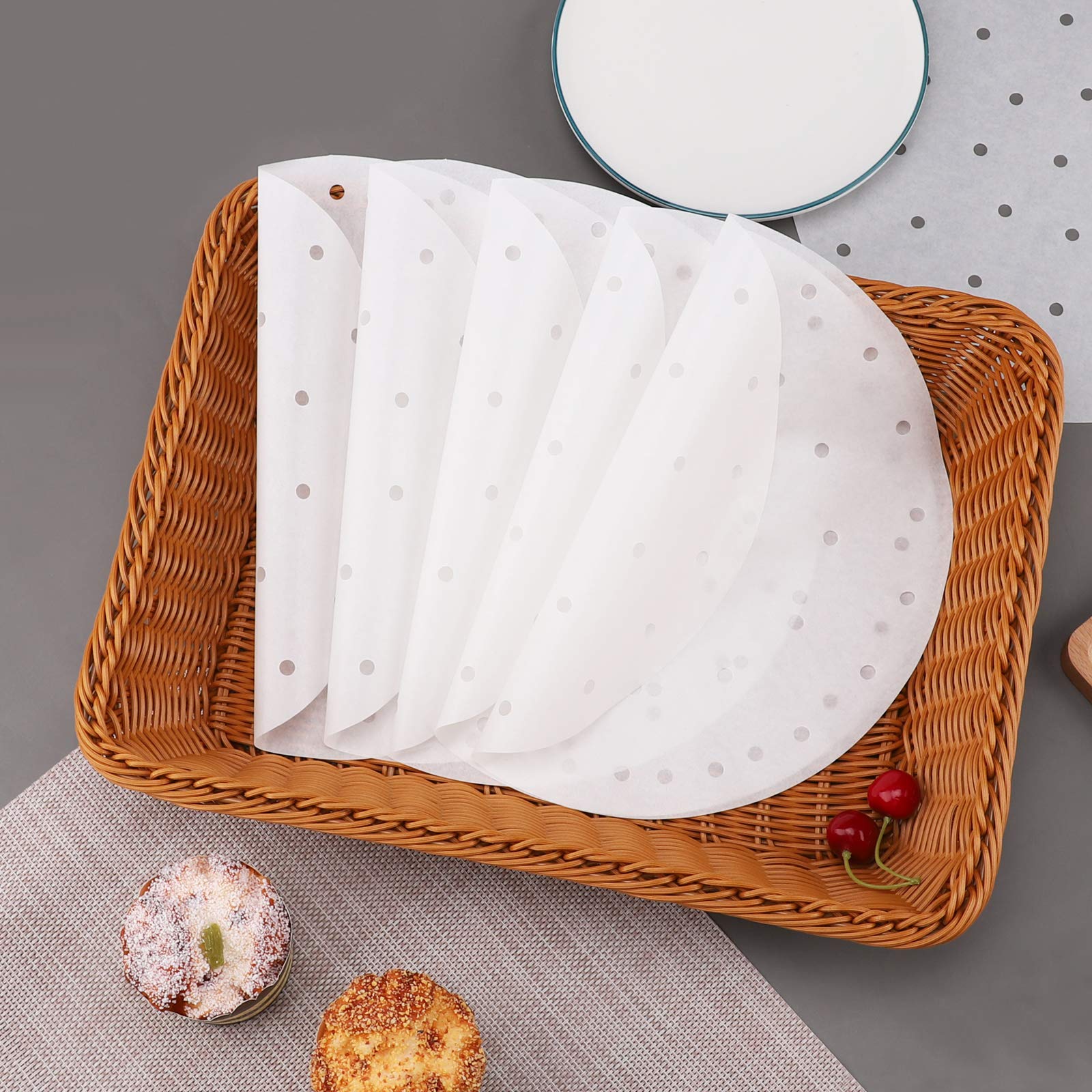 200 Pcs 10 Inches Parchment Paper Round Unbleached High Heat, Non-stick Pre-cut Circles Baking Sheets for Grilling, Air Frying, Steaming, Bread Making and Cookie Lovers Mastering the Art of Baking