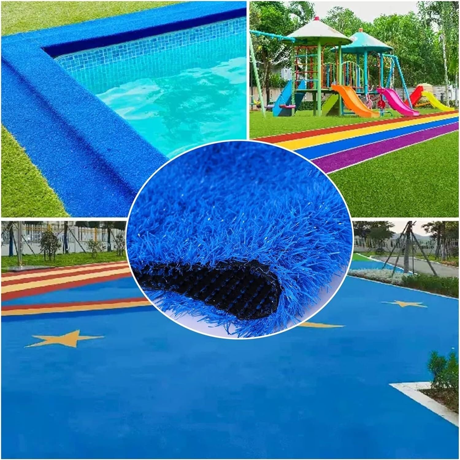 Tappeto erbato Sintetico Tappeto erboso Sintetico in Erba Artificiale, Tappeto erboso in Erba Finta Spessa 2 cm, Tappeto erboso for Giardino sul Retro del Balcone per l'outdoor(100x200cm)