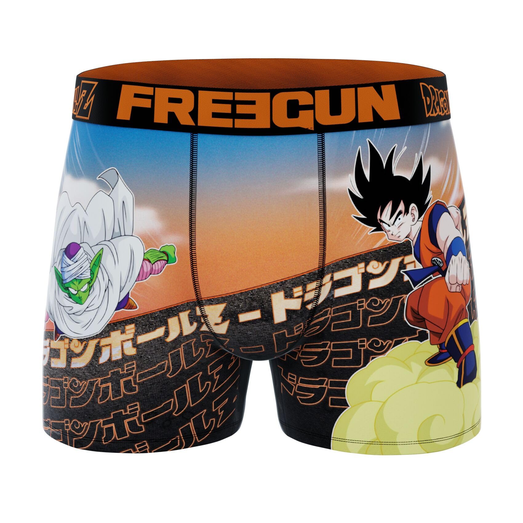 FREEGUN Boxer Enfant Dragon Ball Z, Caleçon Garçon Goku, Vegeta et Picolo (Lot de 3)