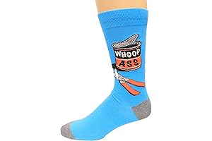 Men's Funny Jokes & Wordplay Crew Socks - Cool & Fun Pop Culture Gifts