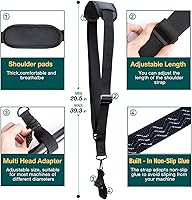 Vista 2 de Weed Eater - Correa para recortar cuerdas, cómoda correa de hombro para Weed Wacker, arnés de nailon compatible con recortadora EGO, soplador