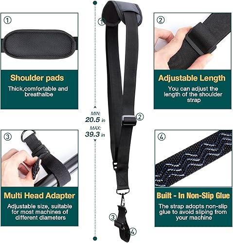 Miniatura 2 de WIBOND 2 correas para malezas, correa para recortar malezas, cómoda correa de hombro para Weed Wacker, arnés de nailon compatible con recortadora