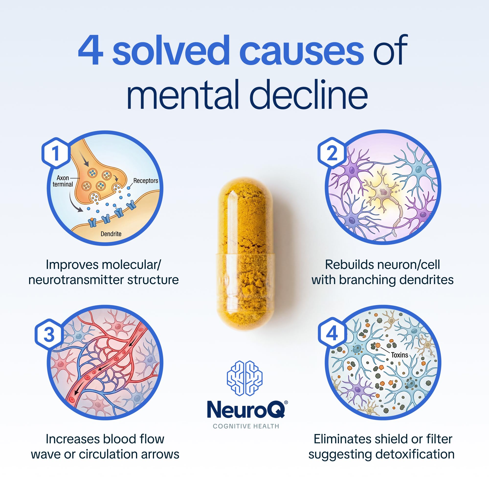 NeuroQ Memory & Focus Supplement - Brain Health Support - 60 Capsules — Amazon image 3