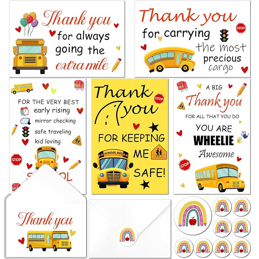 amazon-com-jetec-100-set-bus-driver-thank-you-cards-school-bus-driver-appreciation-gifts-bulk-bus-driver-greeting-cards-with-envelopes-and-stickers-for-school-bus-driver-appreciation-day-office-products for Free Printable Bus Driver Thank You Cards Amazon.com : Jetec 100 Set Bus Driver Thank You Cards School Bus Driver Appreciation Gifts Bulk Bus Driver Greeting Cards with Envelopes and Stickers for School Bus Driver Appreciation Day : Office Products for Free Printable Bus Driver Thank You Cards