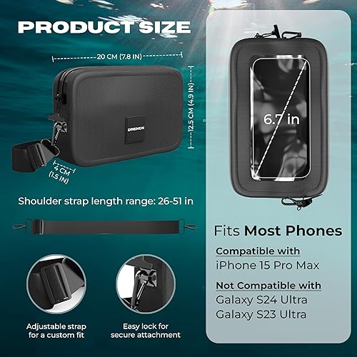 Miniatura 5 de DRENCH Paquete de aventura impermeable  Riñonera sumergible + bolsa impermeable para teléfono  Bolsas secas IPX8 e IP68 para natación, esnórquel,
