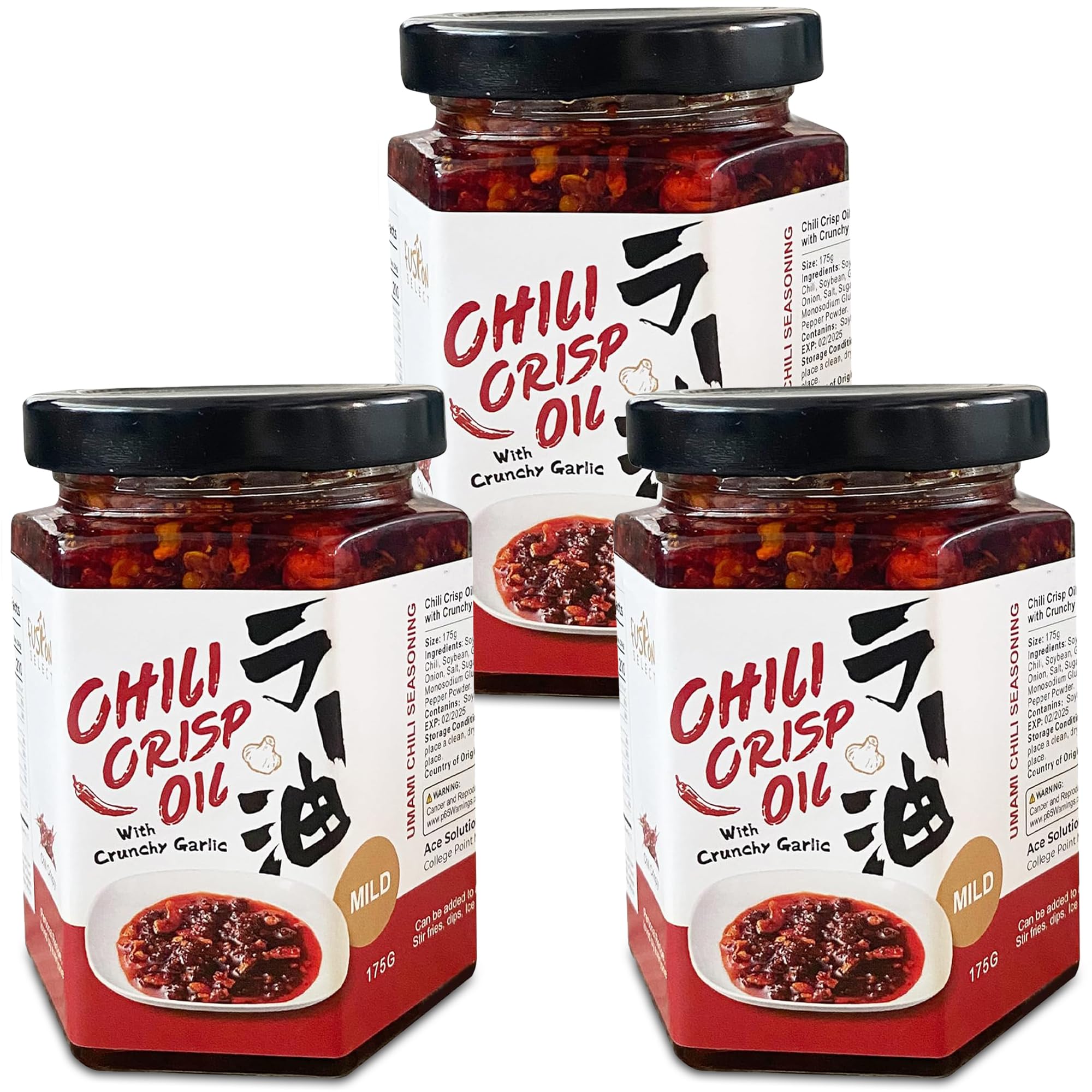 Amazon.com : Fusion Select 525g Chili Crisp Oil - Crunchy Garlic