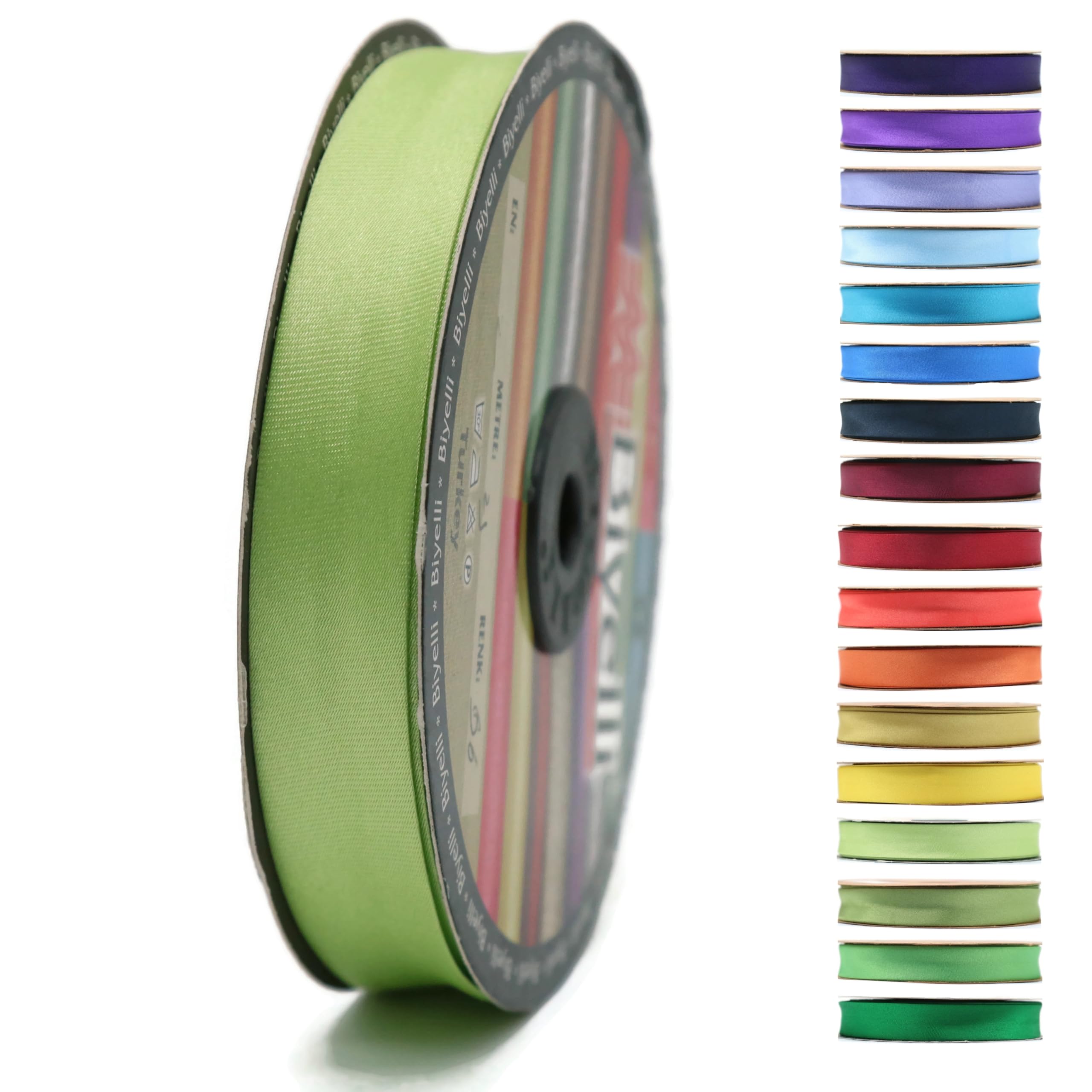 Fold Satin Bias Tape - 99+ Colors - 3/4 Inches Wide - 27 Yards - Fold Satin Binding Bias Ribbon Fabric Piping Bias Binding Tape for Sewing Clothing DIY BYS56