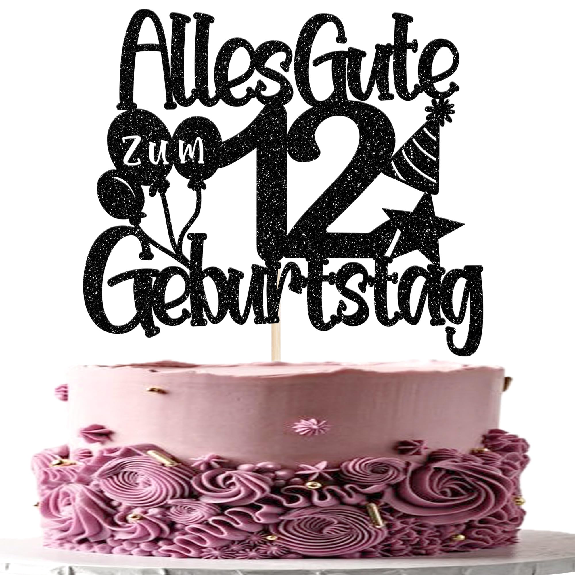 1 Stück Renn Auto Tortendeko Glitzer Fast One Cake Topper Ka