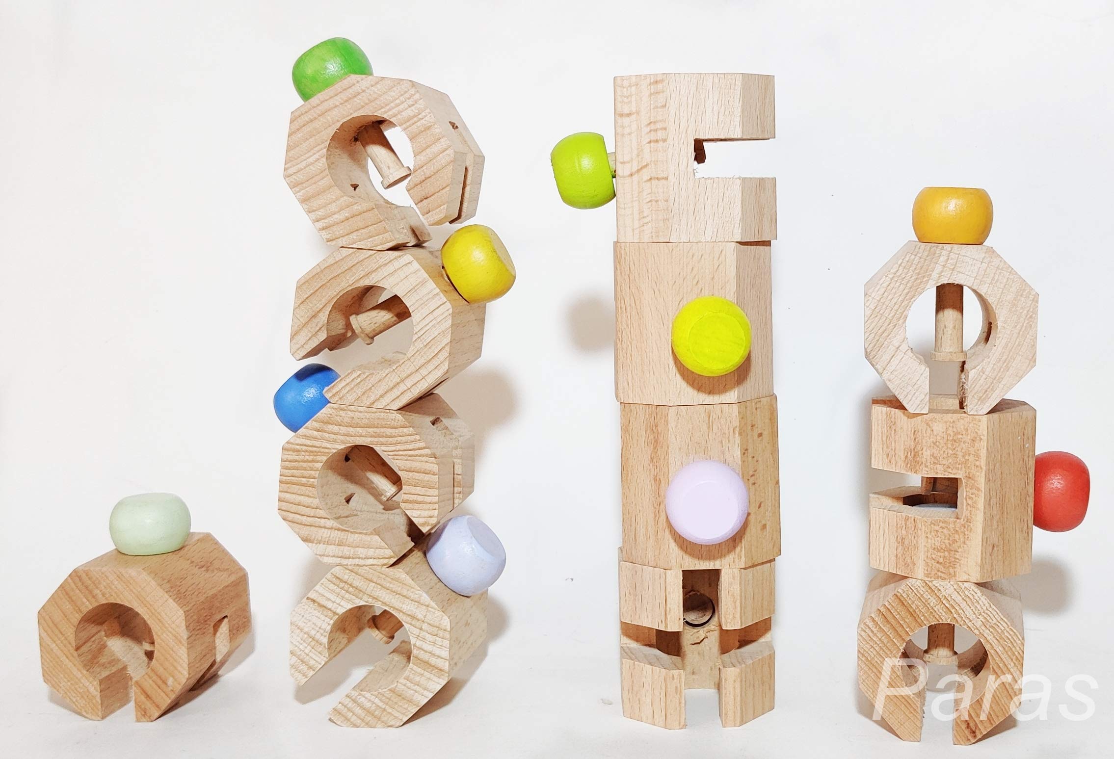 Paras | 12 Pc Wooden Connectable Chain Educational and Learning Toys