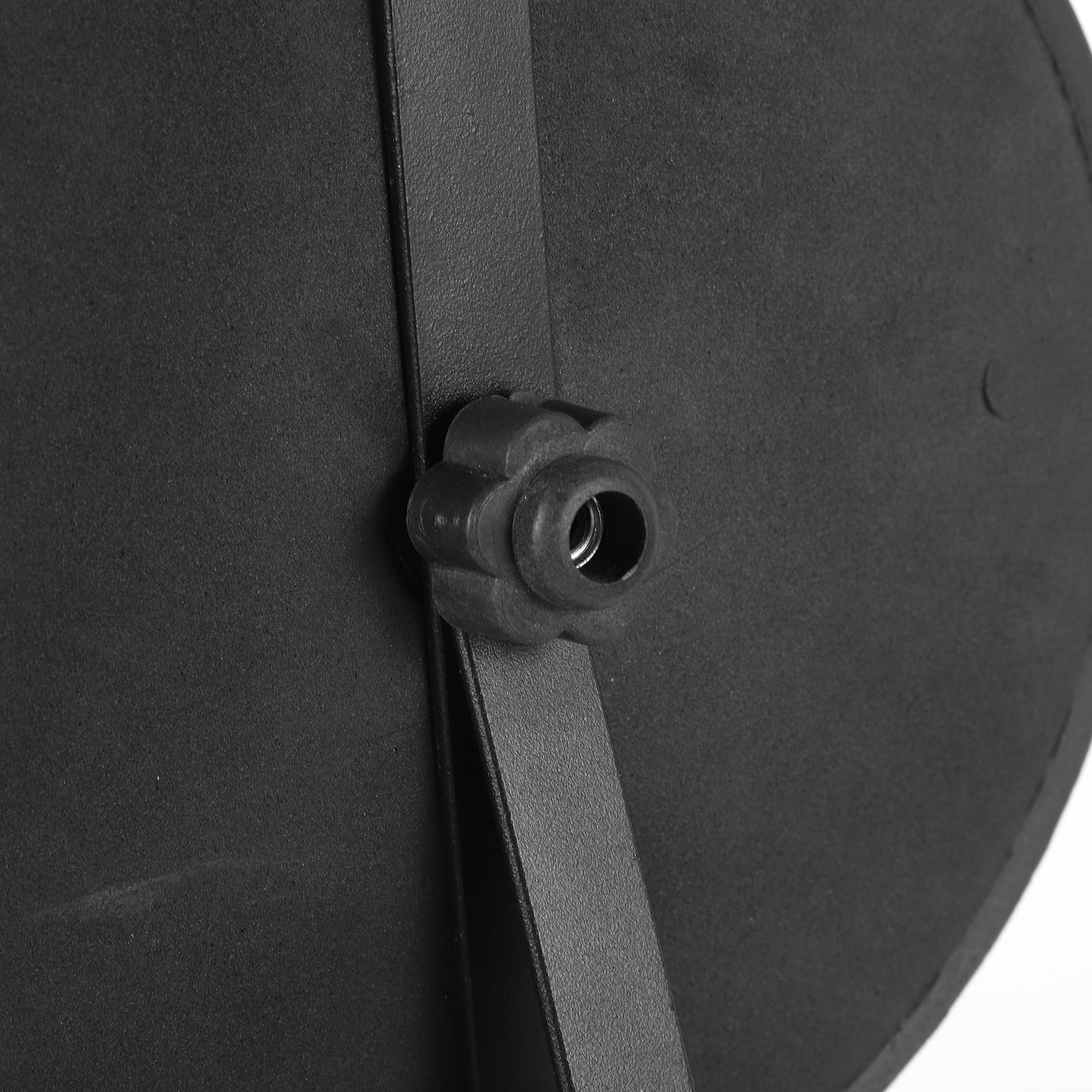 SHINEOFI Tappetino Pedale Batteria in Acciaio Nero, Allenatore Singolo per Grancassa Funzione Protezione Pelle, per Batteristi Principianti in Studio e Casa