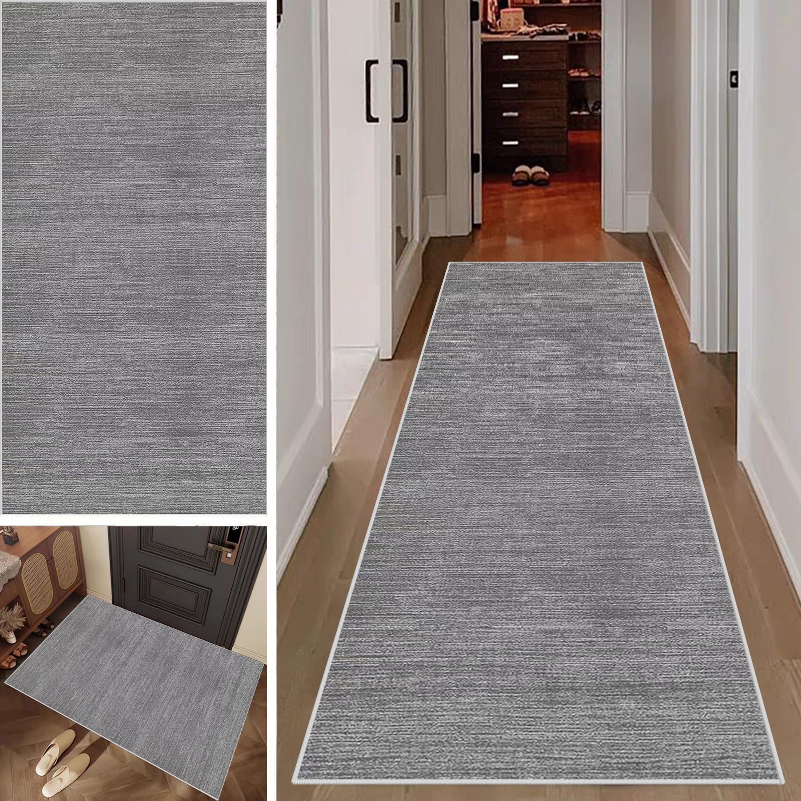 SUNMME Non Slip Kitchen Runner Rugs Carpet Runners for Hallway Machine Washable Hall Runner Narrow Rug Absorbent Area Rug Door Mats Runner Rug for Hallway Living Room Entryway 50 x 230 cm