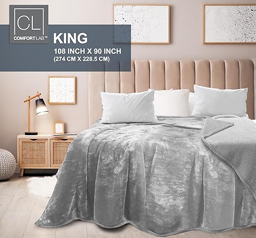Miniatura 5 de Comfort Lab Manta de cama de franela de felpa, suave, ligera, manta de vellón para sofá, cama y decoración del hogar, manta de cama de forro polar