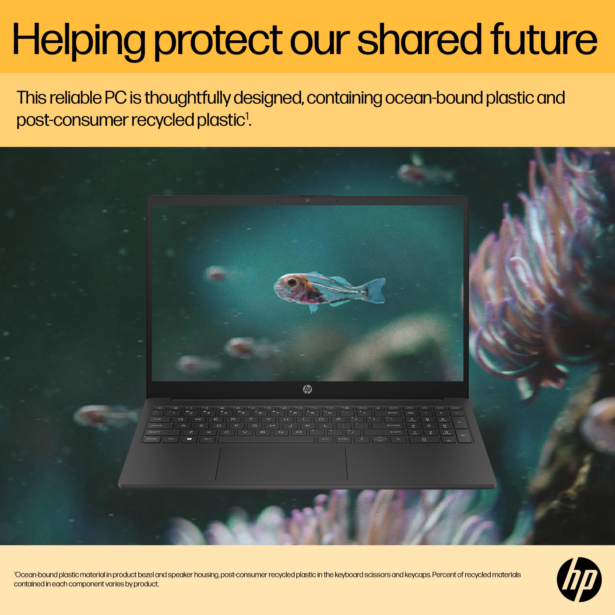 HP 15.6" Laptop | AMD Ryzen 3 7320U Processor | 8 GB RAM | 256 GB SSD | AMD Radeon Graphics | FHD Display | Up to 11hrs 15 mins battery | Windows 11 | Dual Speakers | Jet Black | 15-fc0045sa — view 11