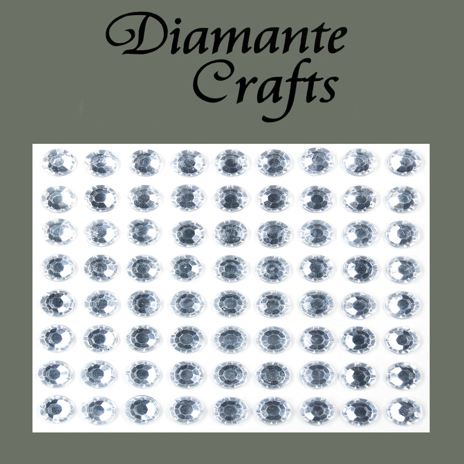 Diamante Crafts Clear 72 X 7Mm Diamante Self Adhesive Rhinestone Craft Embellishment Gems - Created Exclusively