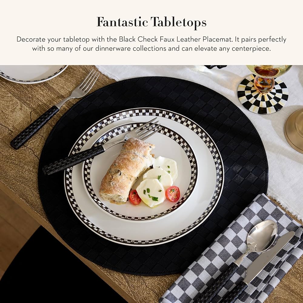 Amazon.com: MACKENZIE-CHILDS Faux-Leather Placemat