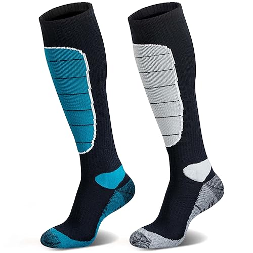 Merino Wool Ski Socks, Cold Weather Socks for Snowboarding, Snow,