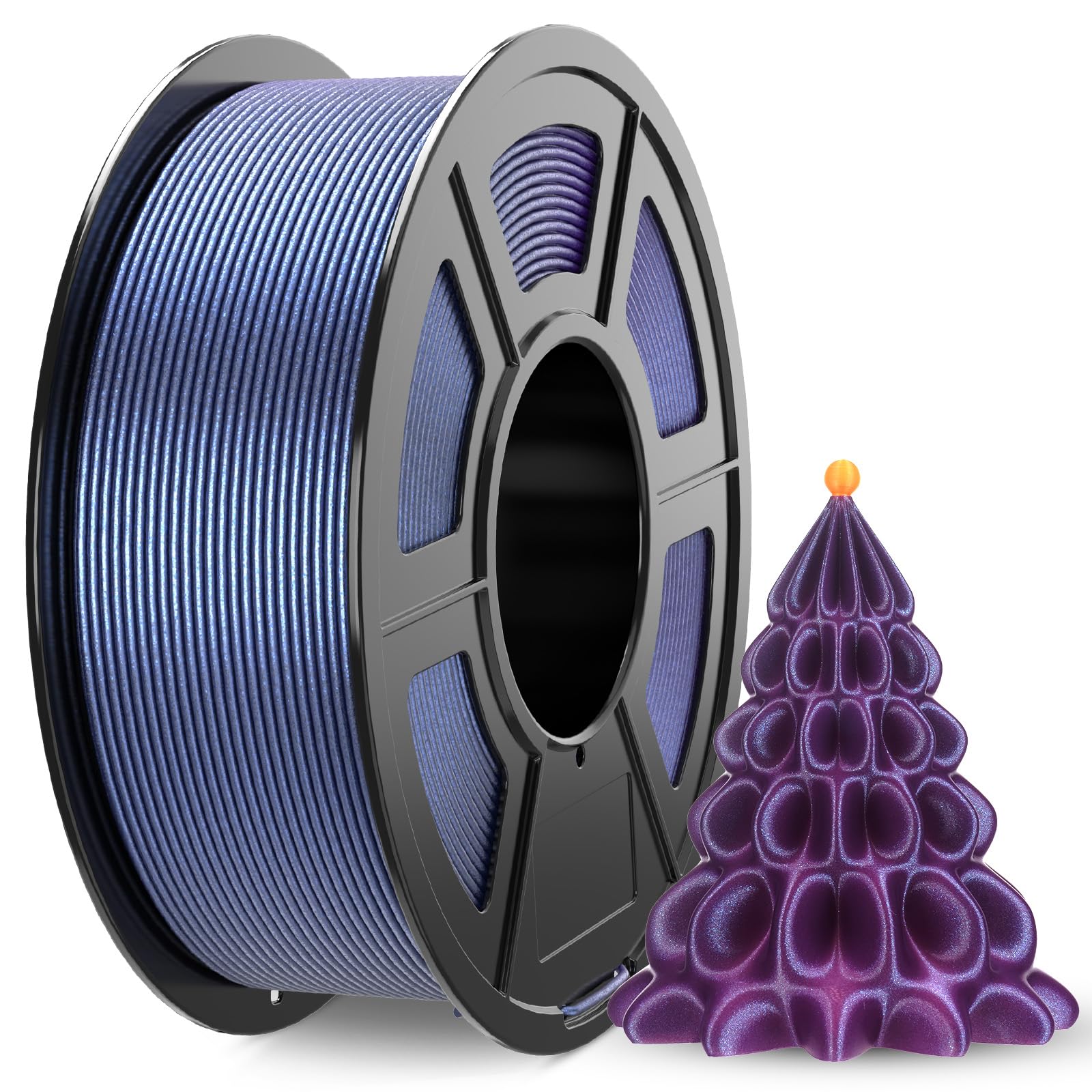 JAYO Galaxy PLA 3D Printer Filament 1.75mm, Purple 1.1kg Spool