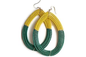 Alili Extra Large XL Lightweight Sassy Colorful Hoops Earrings for Women 2023 (Yellow)