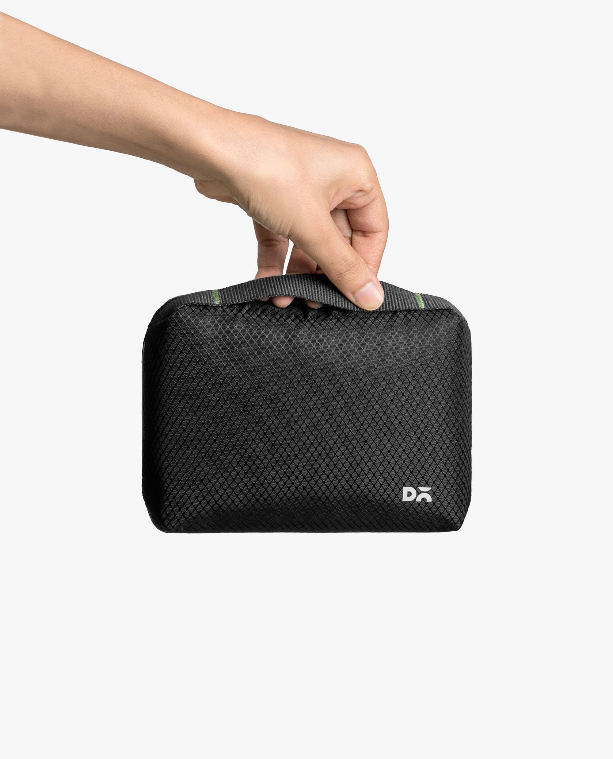DailyObjects Black Ripstop Vault Tech Organiser | Travel Digital Accessories Storage Bag | Portable Gadget Organizer Case | Regular Zippered Tech Kit Organizer Pouch for Memory Cards - Small 3