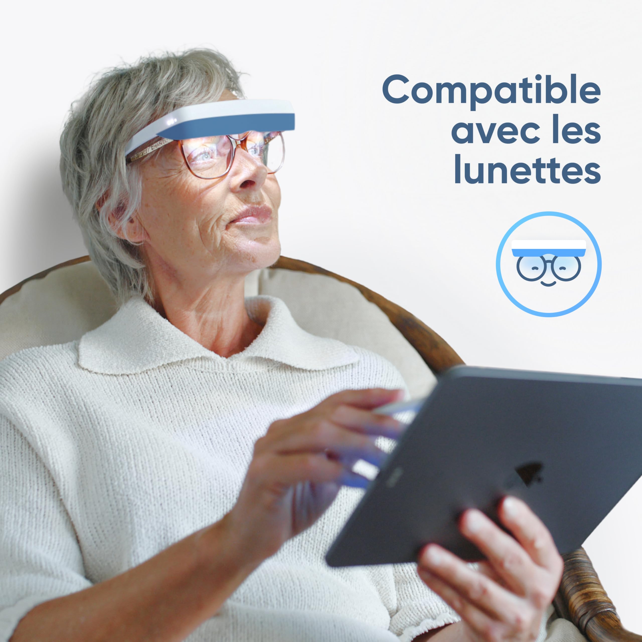 Luminette 3 Lunettes de luminothérapie - Lampe de Luminothérapie Portable pour les Troubles du Sommeil et le Blues Hivernal - Déjà Plus de 300 000 Utilisateurs Satisfaits (Bleue)