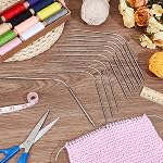 PH PandaHall 12pcs Ensemble d'aiguilles circulaires à tricoter, 4 Tailles Acier inoxydable Aiguilles circulaires de tricot 24cm Longueur Aiguilles courtes pour Chaussettes artisanales Chapeaux, Crocheter des animaux, Petits projets circulaires