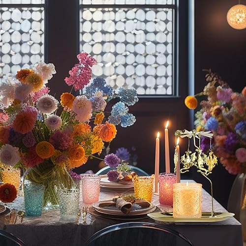 Miniatura 3 de Portavelas giratorio de dragón dorado, candelabro de metal para velas de té, ornamento romántico de diseño escandinavo para decoración de fiesta de