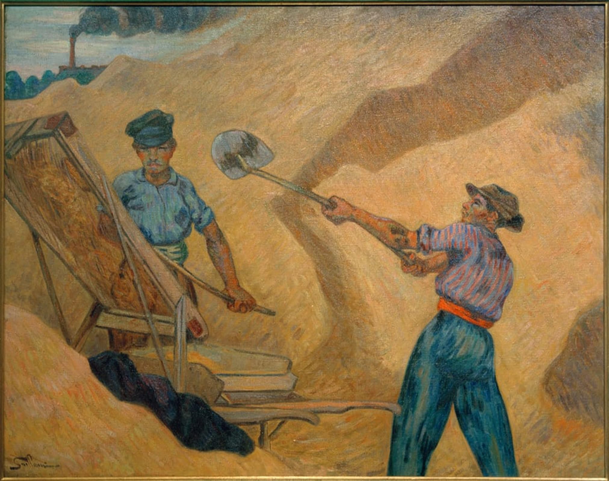 POSTERIIk Famous Animal Posters Vintage Picture the Sand Pit by Jean Baptiste Armand Guillaumin Modern Wall Decor for Home Decor 60x90cm