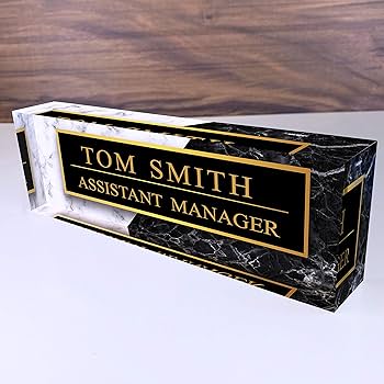 Personalized Office Name Plate For Desk, Custom