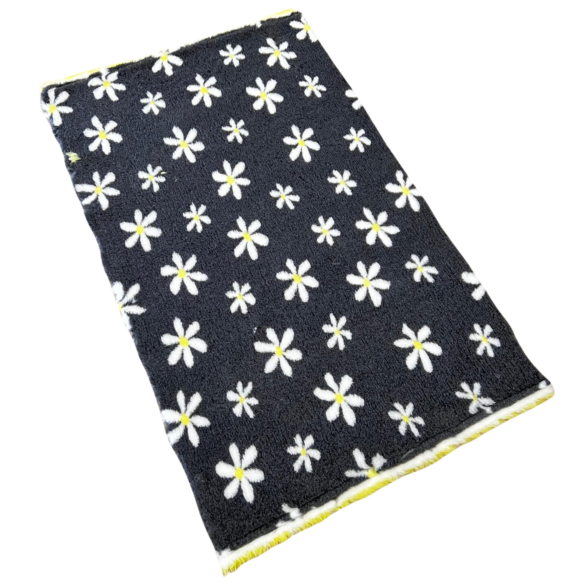 Pawstrading Grey With Yellow Daisy Dog Vet Bed Premium Rubber Backed Bedding (Large (100x150cm))