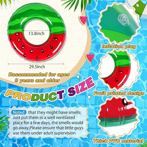 Miniatura 3 de Libima Flotadores inflables de piscina para adultos, anillos de natación, tubos de natación, flotadores para adultos, decoraciones hawaianas