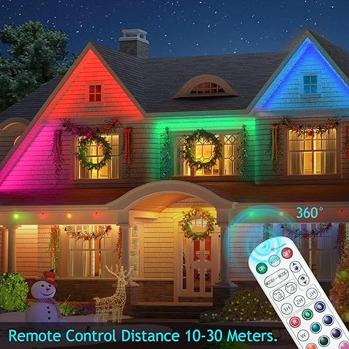Miniatura 5 de Lámpara de pared para exteriores de 72 W, luces de Halloween para exteriores, barra de luces RGB de 5000 K regulables de 48 pulgadas, luz de pared