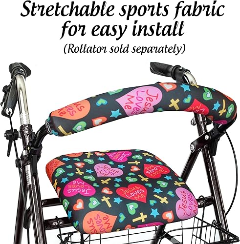 Miniatura 53 de Top Glides Fundas universales para asiento y respaldo de andador con ruedas (gatos) Gatos,Butterflies,Flags,Isla,Peace,Púrpura,Rojo