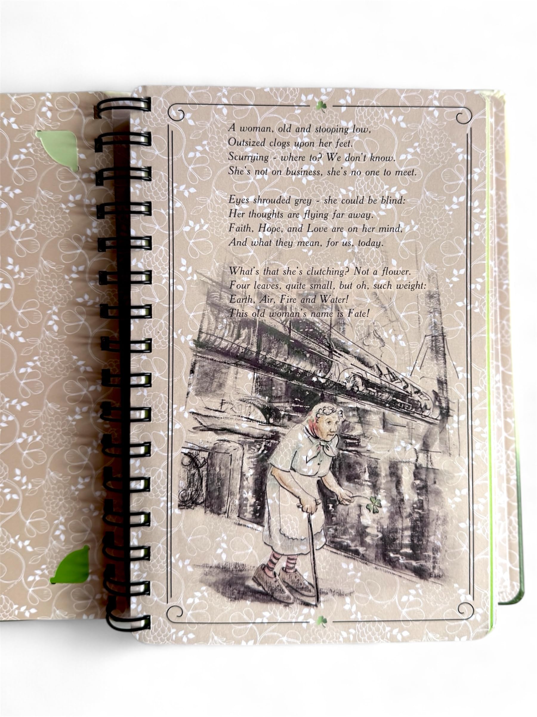 Transformations-Tagebuch & Metaphorische Karten „Four Green Leaves“ – Selbsterfahrungs-Journal, 28 Kunsttherapie-Karten, Kleeblatt-Armband, Kreativ-Set von Shercards