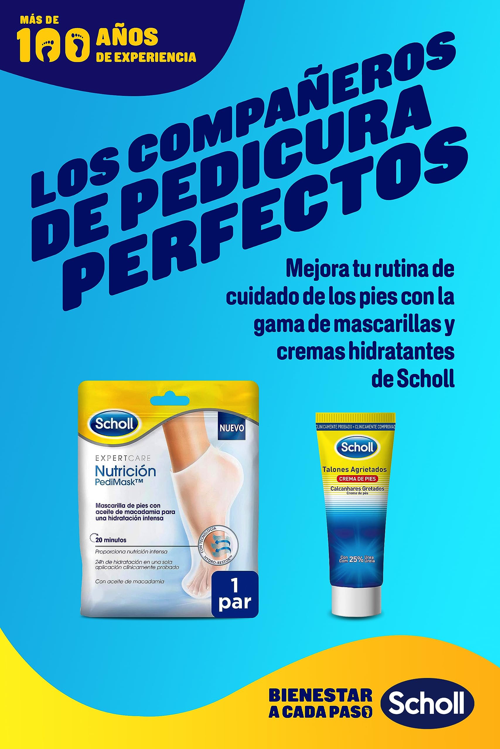 Dr. Scholl's Expert Care Mascarilla Exfoliante para Talones - 1 par