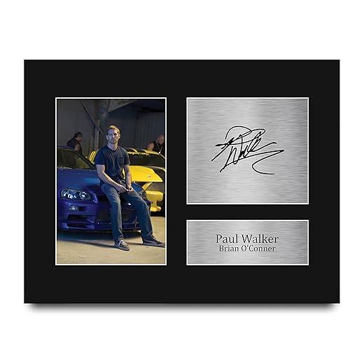 Hwc trading paul walker fast and furious gifts usl printed signed autograph picture for movie memorabilia fans - us letter size