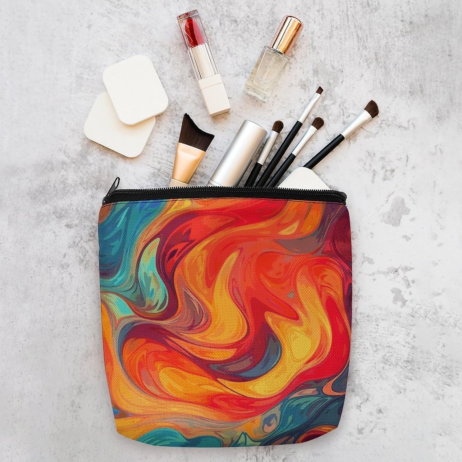 Artistic Effect Colorful Makeup Bag Cosmetic Pouch Toiletry Bag image 4