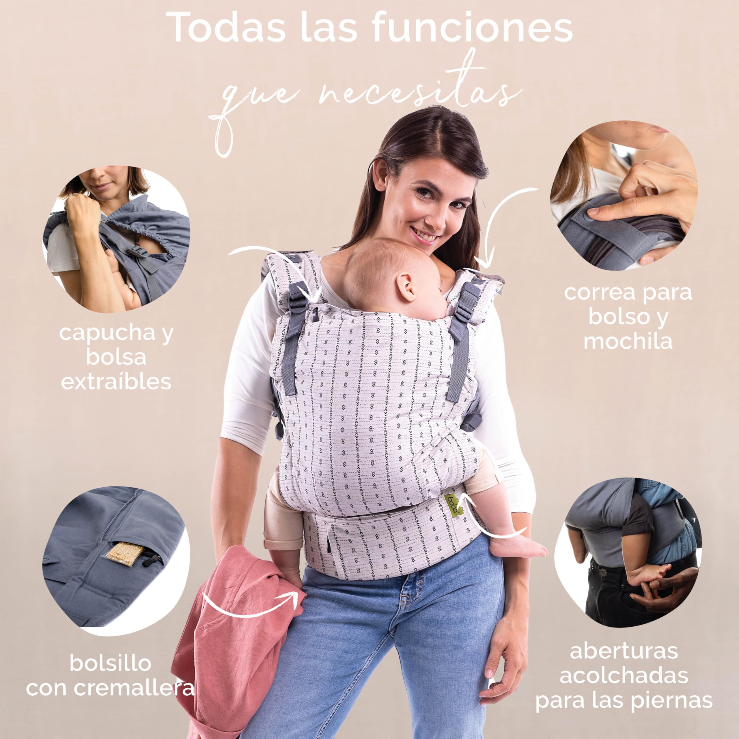 Mochila Evolutiva Portabebé Boba X Yucca — view 5