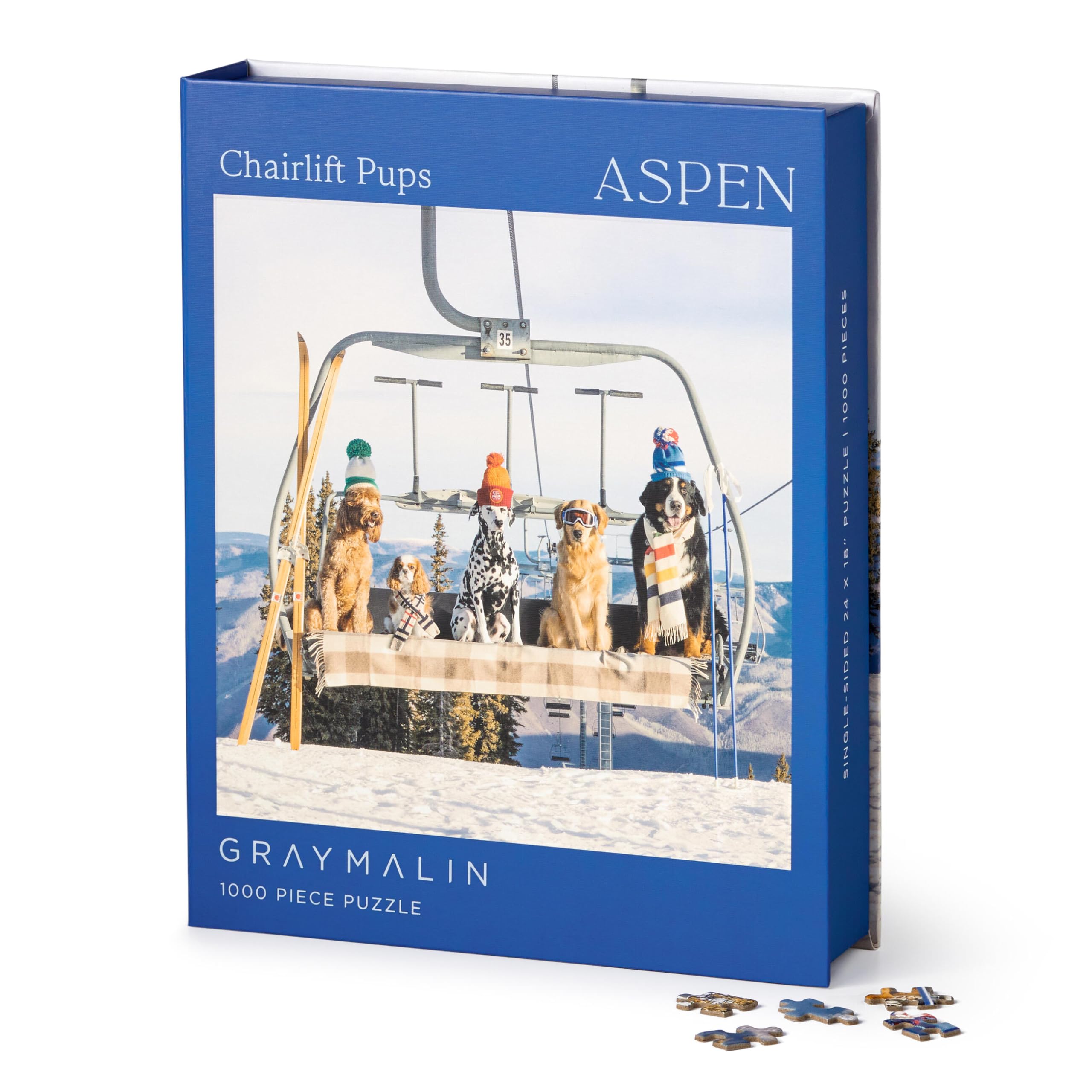 Galison Gray Malin Aspen – 1000 Piece Book Box Puzzle with