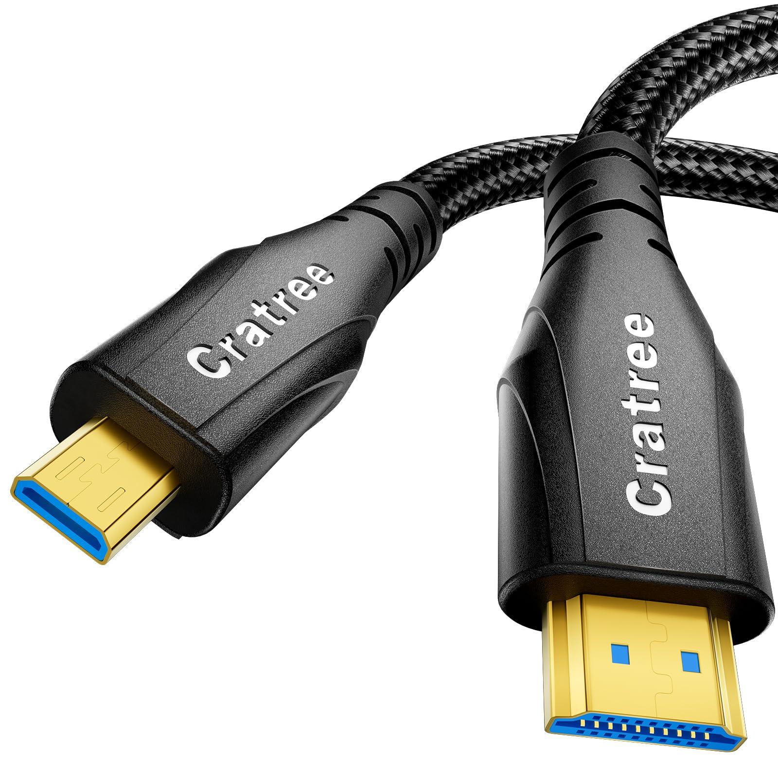 8k Micro HDMI to HDMI Cable 6.6FT,8K@60hz,4K@120hz,Ultra High Speed Micro HDMI Support HDR eARC Dolby Compatible with GoPro Hero 7 6 5 4,Raspberry Pi 4,Sony Camera,Nikon