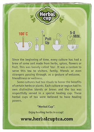 Herbal Cup Ayurveda Moringa Tea, Organic Turmeric, No Caffeine Herbal Teas (16 Count, Pack of 1)